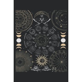 Dark Academia Aesthetic Astronomy Astrology Luna Moth Moon: Plain Lined Journal Notebook, 120 Pages, Medium 6 x 9 Inches, Printed Cover