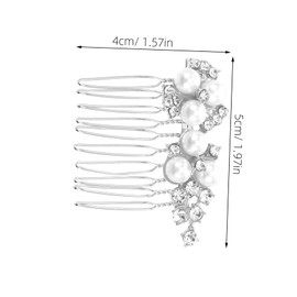 Gatuida 2pcs Wedding Bridal Hair Combs with Faux Pearl Flower Accents Elegant Side Combs for Bridal Hairstyles Versatile Hair Accessories for Wedding Day Glamour