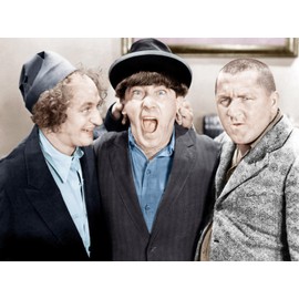 ART.COM Wall Photo The Three Stooges, from left: Larry Fine, Moe Howard, Curly Howard, ca. 1943, 16" x 12"