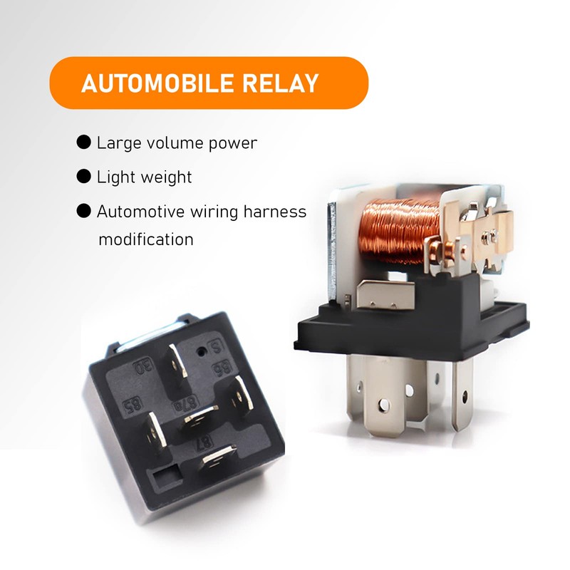 Sodcay 4 PCS 40A Automotive Relays, 5 Pin Relay, 12V