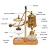 CUBELLIN Siphon Syphon Coffee Maker 15OZ Syphon Coffee Brewer Countertop