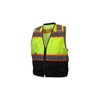 Pyramex RVZ4410BXL RVZ44 Series Vest Hi-Vis Lime - Black Bottom-