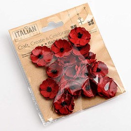 Paper Poppies - Poppy Craft Flowers Red (Pack of 16)