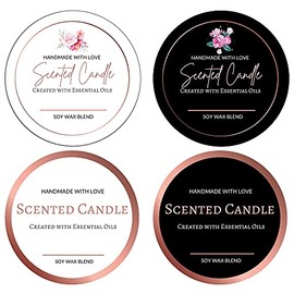 Mobiusea Creation Candle Label Roll | 2 Inch I 300pcs Rose Gold Labels for Candle Making Supplies, Candle Tins, Candle Container, Candle Jars with lids, Candle Boxes Packaging