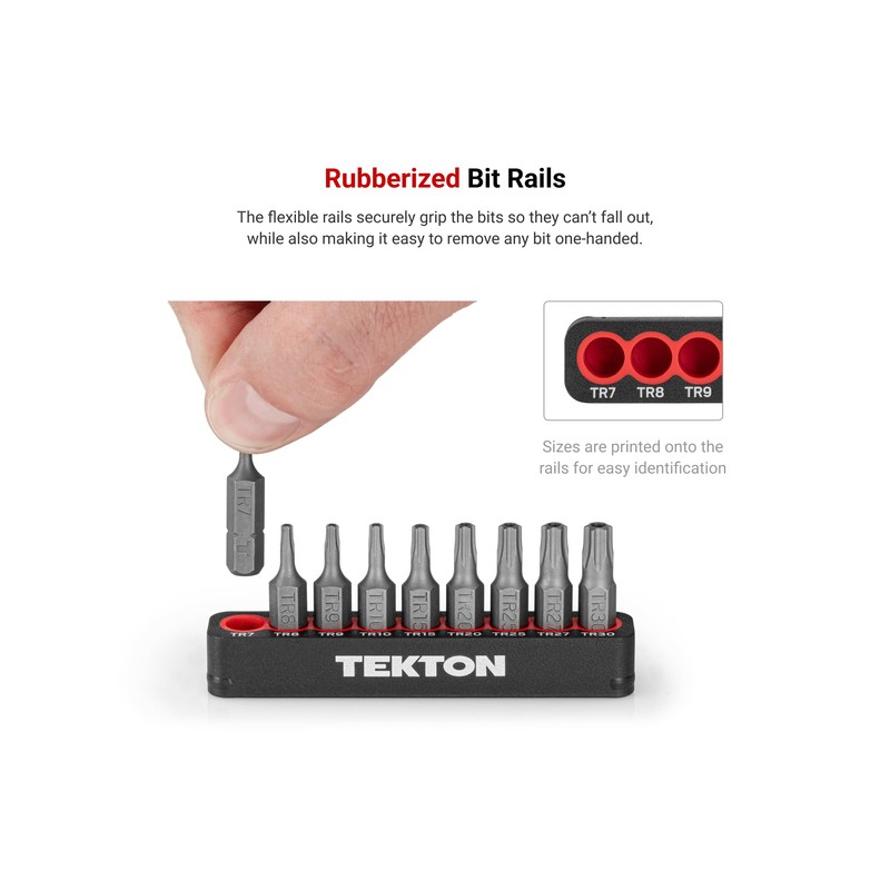 TEKTON 1/4 Inch Security Bit Driver and Bit Set with