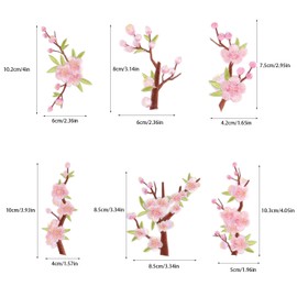 WANYIG Embroidered Iron On Patches Flowers Iron-On Patches Adult Patches Iron On Patches Patches Patches for Jackets Jeans Clothes Hat T Shirt DIY Accessories (6 Pieces)