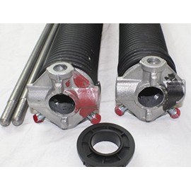 SS Pair of 218 X 2" X 21" - 33" Garage Door Torsion Springs with Winding Bars - Size 23.75