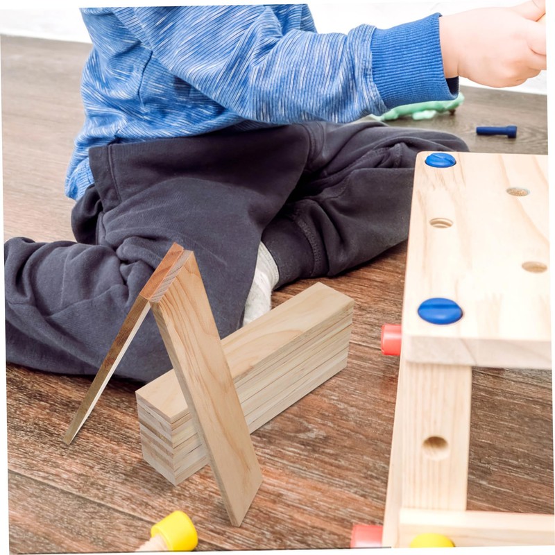 TOPERFUN Pack of 12 Unfinished Wooden Boards, 20 x 4