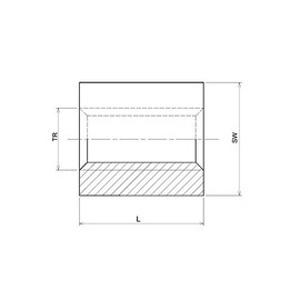 Trapezoidal Thread Nut EVKM 14 x 3 Right Steel Square SW25L20