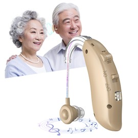 KXP 集音器 充電式 しゅうおんき 高齢者 耳掛け式 両耳兼用 4段階音量調節 4種類モード 音声拡聴器 目立たない軽量 簡単操作 両親 敬老の日 母の日 父の日 プレゼント イヤーキャップ付き