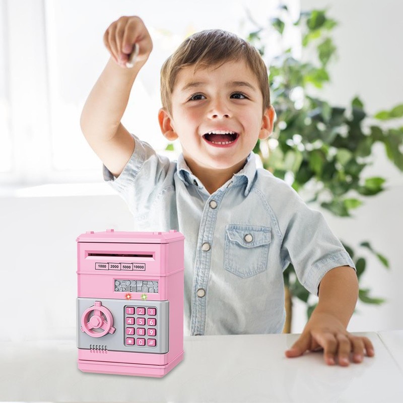 Kids Bank | Large Cartoon Automatic Cash Machine - Money