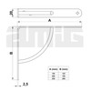 Amig - Shelf Bracket Stainless Steel Model 12 | Metal