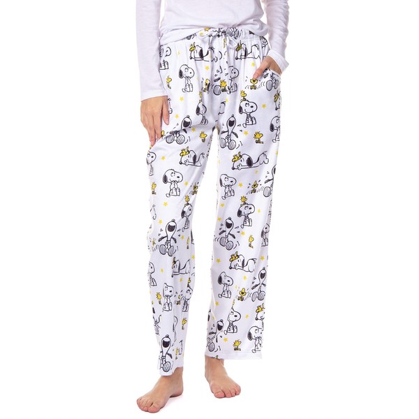 INTIMO Peanuts Womens' Woodstock Snoopy Characters Friends Sleep Pajama Pants
