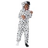 California Costumes, Dalmatian Pup Fleece Jumpsuit, Child,White/Black, Small (size 6-8)