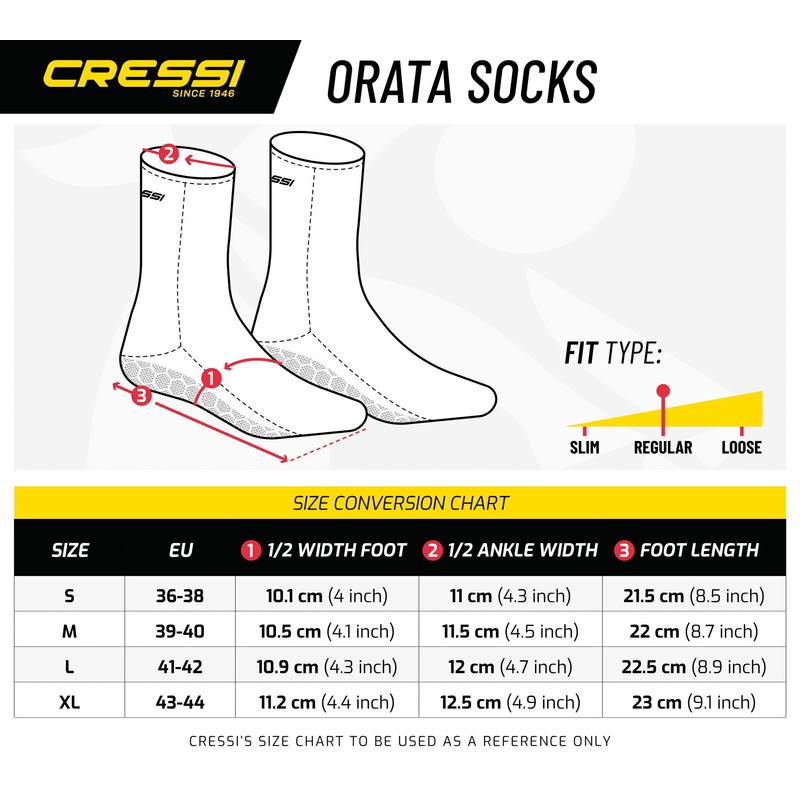 Cressi Men's Metallite Neoprene Diving Socks - Black, Large