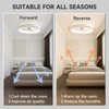 VOLISUN Low Profile Ceiling Fans with Lights and Remote, 19.7in