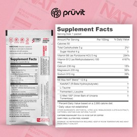 PR脺VIT PRVIT OS NAT Strawberry Peach Keto Supplements ?Caffeine Free - for Men and Women (20 Count)