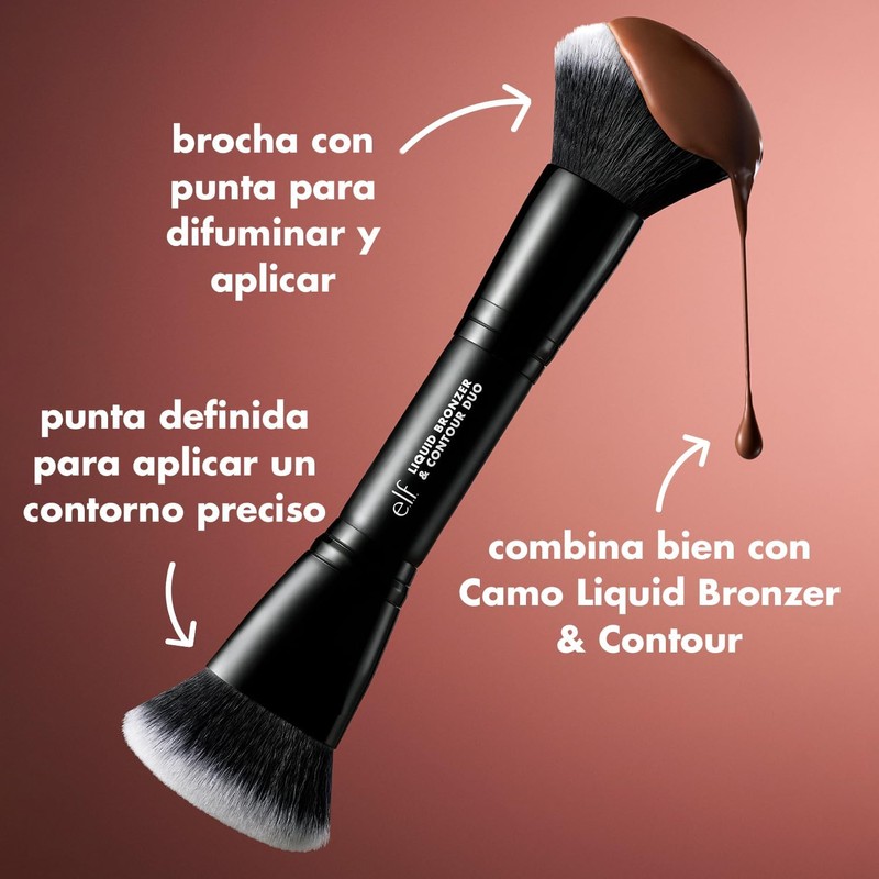 e.l.f. Cosmetics Camo Liquid Bronzer & Contour Duo Brush Brocha