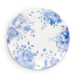Wade WA967013BLU Blue Floral Dinner Plate with Pale Blue & White Floral Pattern, Crafted from Earthenware, Made in Stoke-on-Trent, 28cm, Blue