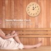 Wood Sauna Clock Large Numbers Elegant Design Decorative Ornament for