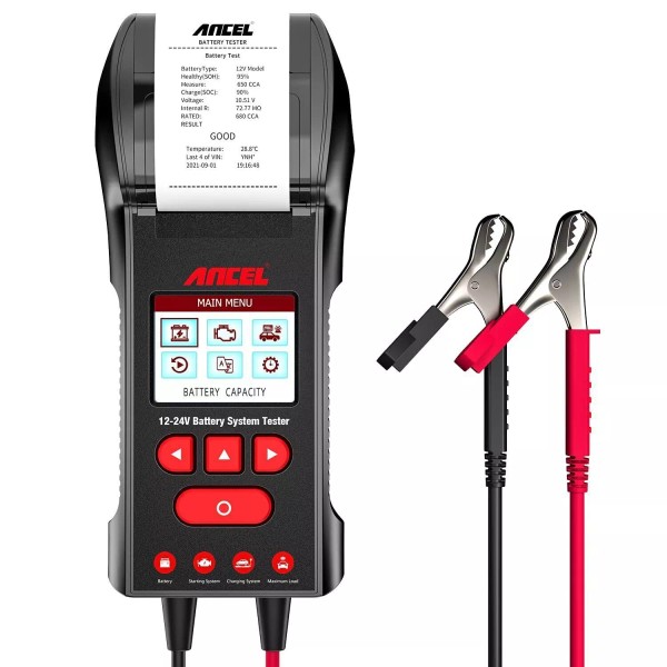 ANCEL 12V 24V Digital Battery Load Tester Charging Cranking Health