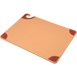 San Jamar CBG152012 Saf-T-Grip Co-Polymer Standard Size Cutting Board, 20" Length x 15" Width x 1/2" Thick, Brown