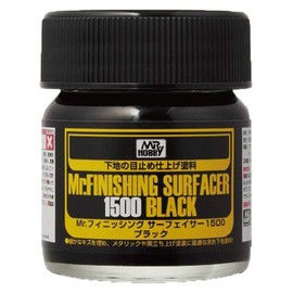 GSI Creos Mr. Finishing Surfacer 1500 Black, 1.4 fl oz (40 ml), Hobby Finishing Material SF288