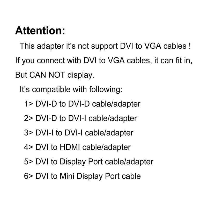 Arnorin DVI-D Male to DVI-I Female Port Saver Adapter Compact