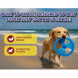 Snarky Pets Rudy’s Favorite TPR Flying Disc w/Center Ball - Dog Frisbee - Floats, Flies Far for Fetch Freaks, Pool Splashers & Backyard Maniacs- Dog Toys for Aggressive chewers, chew Toys & Pool Toys
