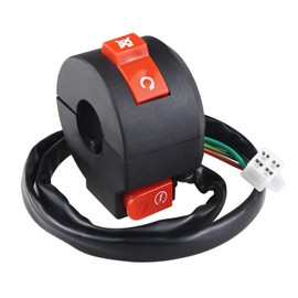 Amavoler Handlebar Mount Motorbike ON Off Start Kill Switch 7/8" 22mm 4 Wires Aftermarket Replacement Parts Fit for 110cc 125cc Taotao ATVs Quad Wheelers Motorcycles Pit Bike.