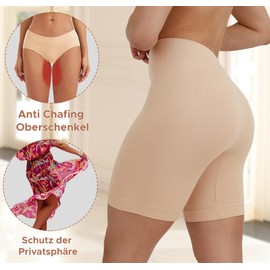 Innersy Women's Briefs, Short Leggings, Cool Cycling Shorts, Summer, High-Waisted Underpants, Pack of 3 - Black/Beige/White, size: XS