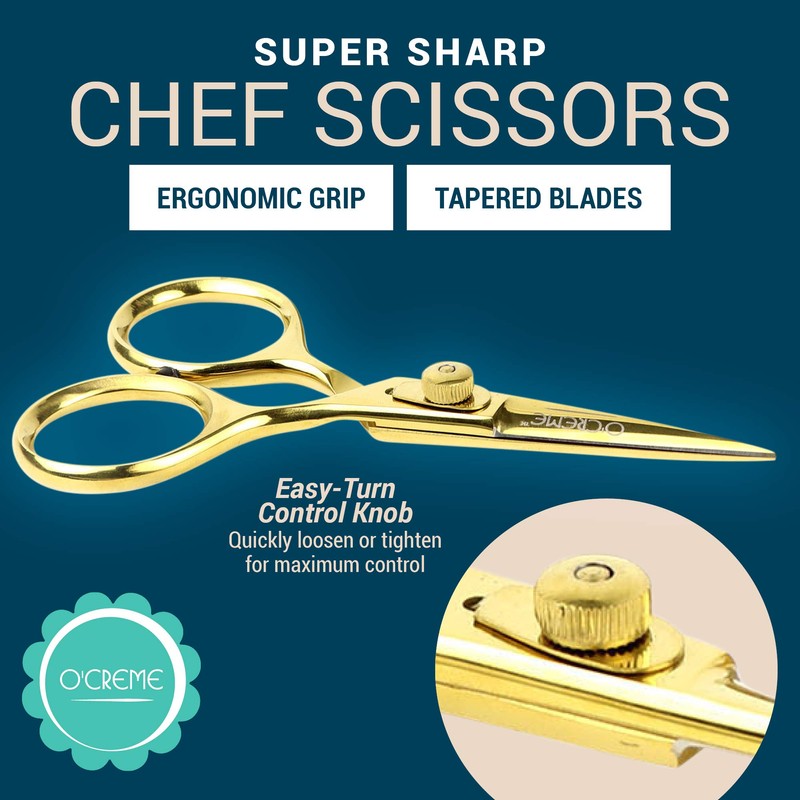 O'Creme Set of Culinary Tweezer Tongs Offset, Straight and Curved,