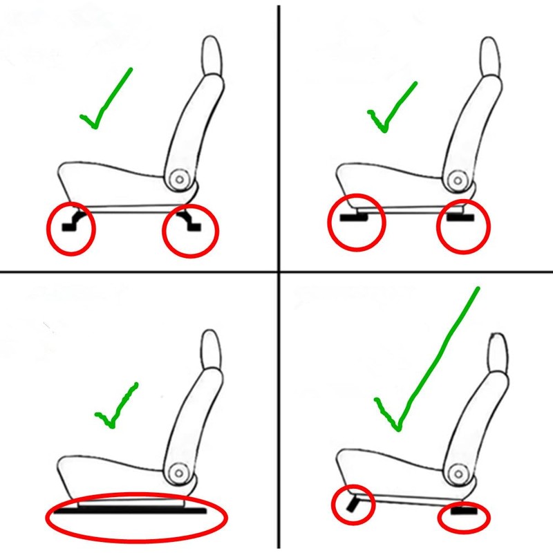 2pcs Car/Truck Seat Rise Spacer Lifting Seats Height Back Heighten