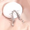 Iaceble Bohemia Angel Wing Ear Climber Earrings Silver Crystal Feather