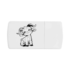 'Cute Baby Goat Sitting' Pill Box with Tablet Splitter (PI00034624)