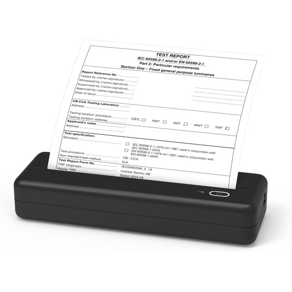 Portable Printer Wireless Bluetooth Connection, POOOLITECHxHPRT Inkless Mobile Printers Compatible