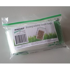 2" x 3" x 2 Mil Clear Landfill-Degradable Plastic Ziplock Bags (Pack of 100)