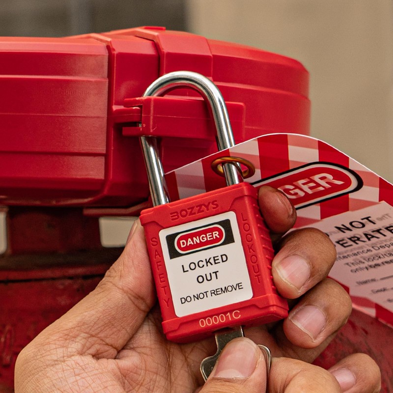 BOZZYS Lockout Tagout Locks,6Pack Red Loto Locks,2 Keys Per Safety