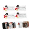 CAXUSD 4pcs Creative Iridescent Snowman Doorknob Covers Christmas Snowman Handle