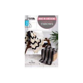 LEISURE ARTS Comfy Knit Throws - Adult Knitting Kit for Throws - Modern Style - Medium Size - All Seasons - False