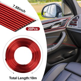 Red Car Accessories - 20PCS Air Conditioner Decoration Strip and 33Ft Car Interior Trim with Installing Tool DIY Flexible Car Accessories Interior Suitable for Most Vehicles