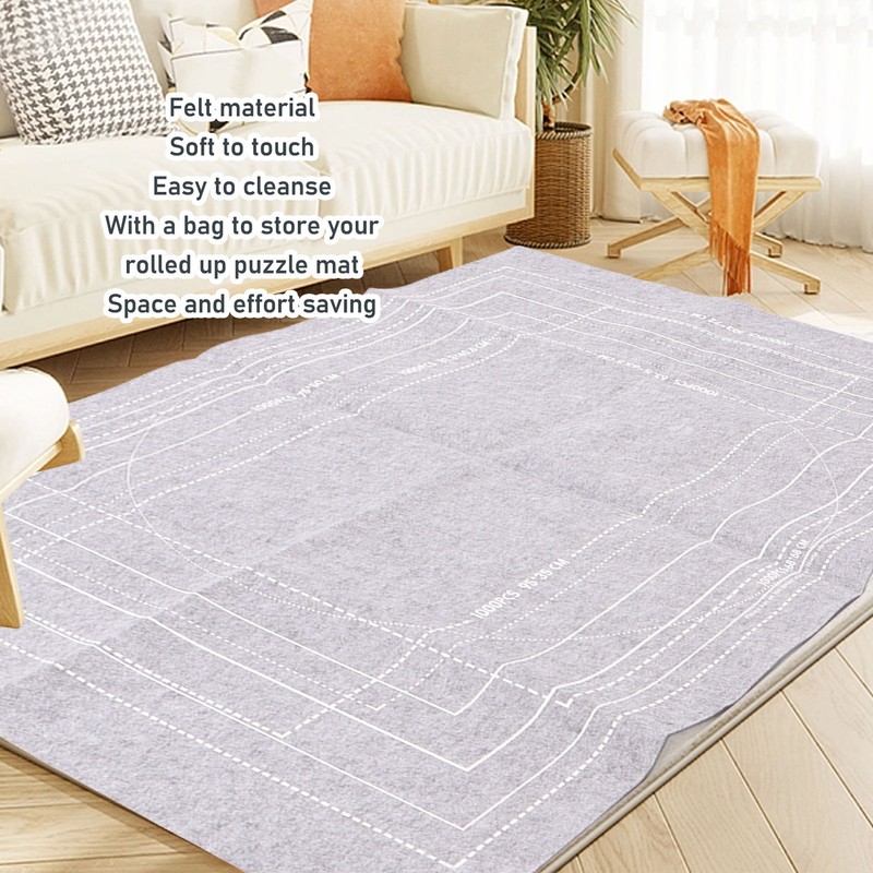 Jigsaw Puzzle Mat Increase Friction Prevent Slip Roll Up Puzzle