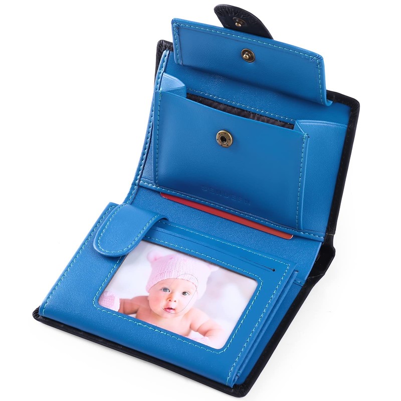 SENDEFN Men's Wallets Multifunctional RFID Blocking Leather Wallet Credit Card