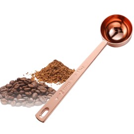 Dhjrefhhd 1Pcs Coffee Scoop 15 ML (1 TPSP) 304 Stainless Steel Coffee Measuring Spoon（Rose gold）