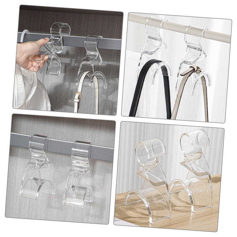 Hohopeti Acrylic Purse Organizer Hangers Set of 2 Hanging Hooks