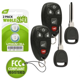 Wholesale-24-7 2 Replacement For 2007 2008 2009 2010 Saturn Outlook Key + Fob Remote