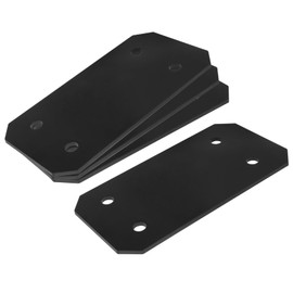 heneng 4 Pcs Flat Mending Plates for 6x6 Post, 9-3/4" x 5", Straight Repair Connector Bracket, 12 Gauge Steel