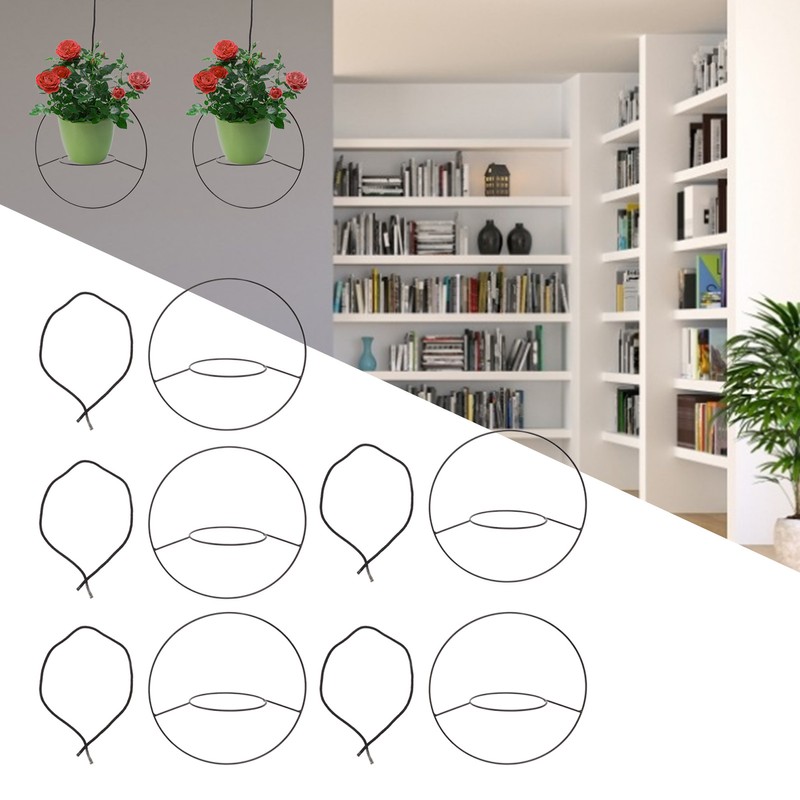5pcs Hanging Planter Holder Rust Proof Decorative Metal Hanging Flower