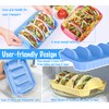 Webake 3 Pack Silicone Taco Plate, Reusable Divided Taco Holder
