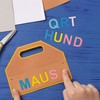 Relaxdays Wooden Letters Set, 324 Pieces, Capital Letters A-Z, and